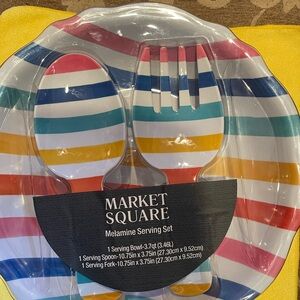 Striped Melamine Serving Set, New in Packaging
Oversize Set